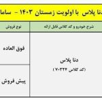 ثبت نام زمستانه ایران خودرو با تحویل ۹۰ روزه استارت خورد |  طرح پیش‌فروش خودرو دناپلاس فقط یا 300 میلیون +ثبت نام جدید ایران خودرو