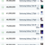 قیمت گوشی‌های سامسونگ، امروز ۲ دی ۱۴۰۳
