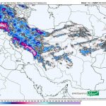 نقشه الگوی بارش تجمعی ۶ روز آینده