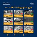 اینفوگرافیک / امروز ۱۵ اردیبهشت قیمت‌ها چقدر است؟
